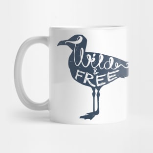 "Wild And Free" Seagull Mug